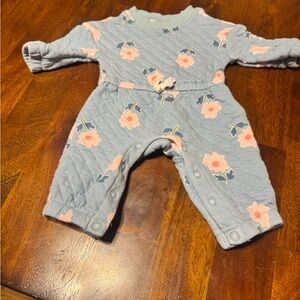 Carter's Blue and Pink Floral One Piece